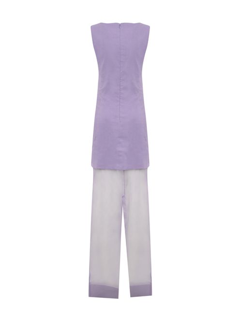Abito Frosone lungo in lino e organza PINKO | 104694 A2EEY63